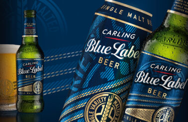 carling blue label - berge farrell design