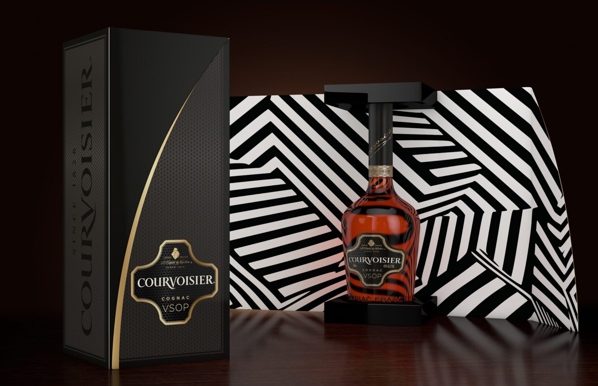 Courvoisier cognac alcohol value added packaging design europe