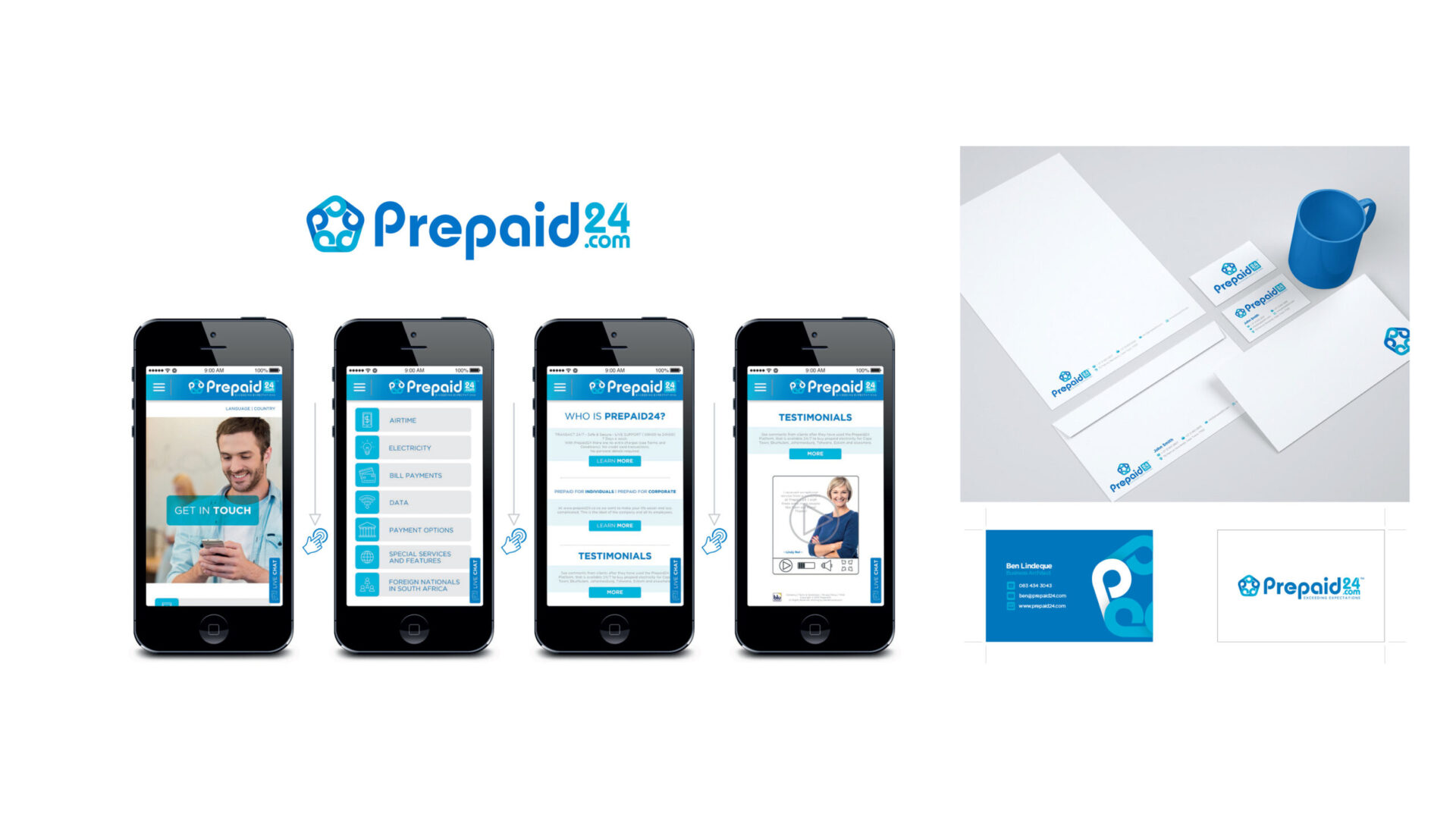 prepaid 24 corporate identity and digital design