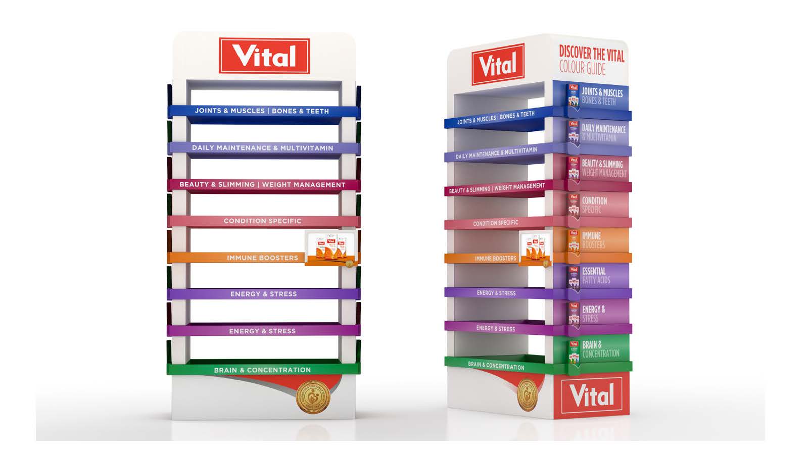 Vital health pharmaceutical point of sale design