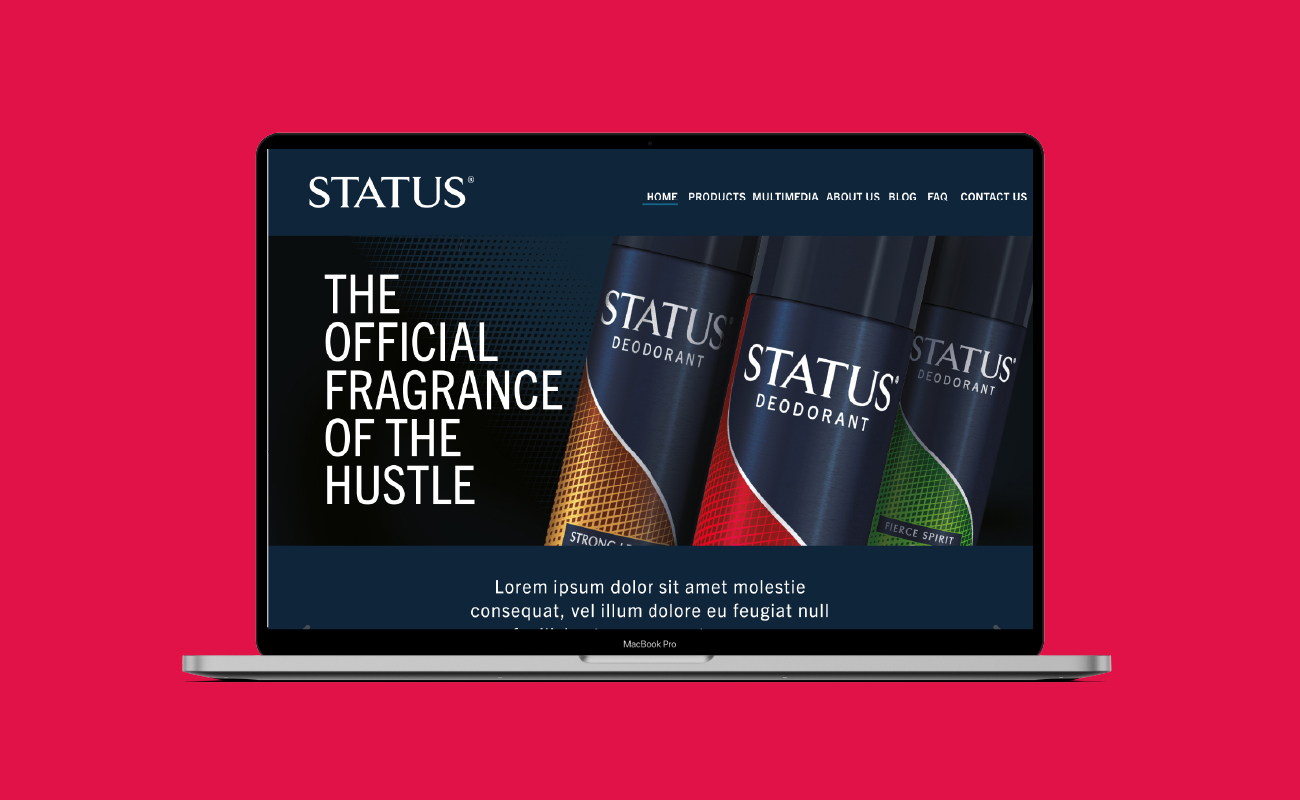 Status Deodorant website design agency