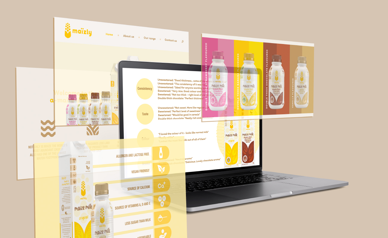 Maizly Website Design agency for Maizly Milk Alternative South Africa USA and Australia Full
