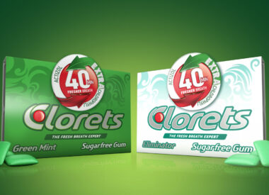 clorets chewing gum packaging design south africa